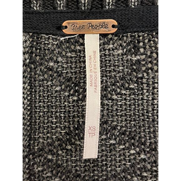 Free People Gray Blue All Washed Out Cable Knit Duster Cardigan  Women's Size XS - Picture 4 of 11